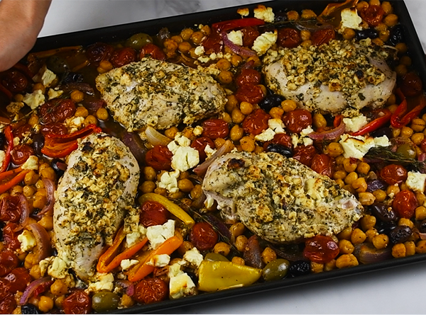 Mediterranean Chicken Sheet Pan Meal - Step 5